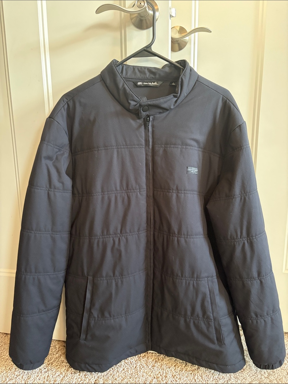 Travis Mathew Men's Black Quilted Puffer Jacket